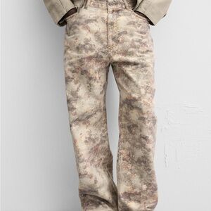 Zara Acid Wash Printed Jeans Men’s Size 32 Streetwear
